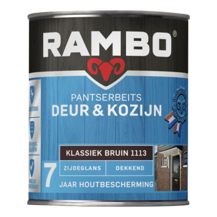 Rambo Pantserbeits Deur & Kozijn Zijdeglans Dekkend - Klassiek Bruin 1113