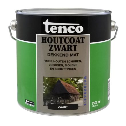 Tenco Houtcoat Zwart - Mat Waterbasis