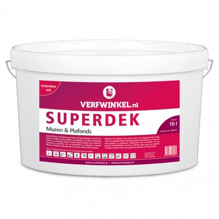 Verfwinkel.nl Superdek Muren & Plafonds - 10 Liter