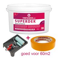 Verfwinkel.nl Compleet Muurverfpakket 100% Wit tbv 60m2