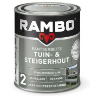 Rambo Pantserbeits Tuin & Steigerhout Zijdeglans - Stoer Antraciet 750 ml