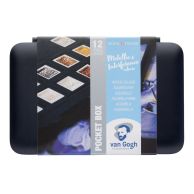 Van Gogh Aquarelverf pocket box Speciality Colours met 12 kleuren in halve Napjes