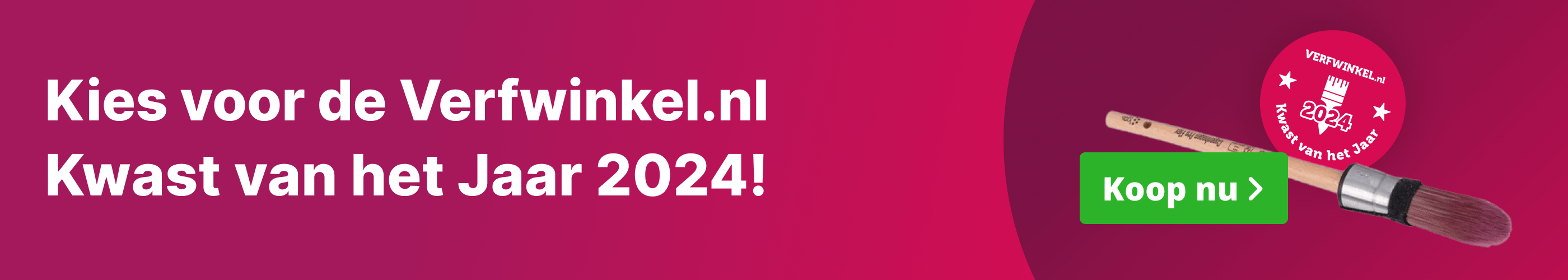 Banner Kies voor de Verfwinkel.nl Kwast van het Jaar 2024!
